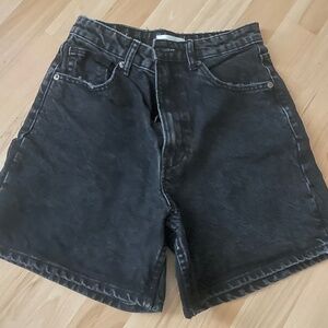 Zara mom fit denim shorts